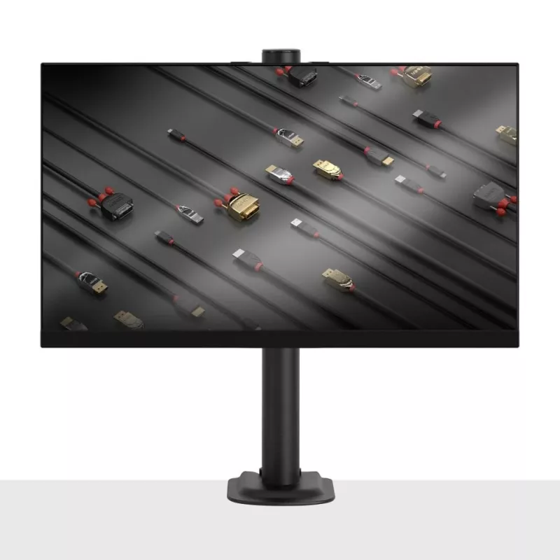 Suporte Lindy Stubby fixo para monitor, 8 kg, 33 cm (13 polegadas), 81,3 cm (32 polegadas), 75 x 75 mm, 100 x 100 mm, preto
