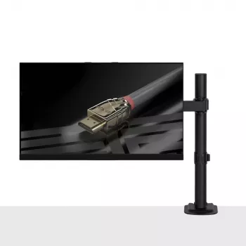 Suporte Lindy ajustável para monitor individual, 8 kg, 33 cm (13 polegadas), 81,3 cm (32 polegadas), 75 x 75 mm, 100 x 100 mm, preto