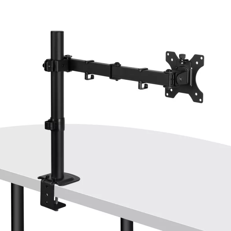 Suporte Lindy ajustável para monitor individual, 8 kg, 33 cm (13 polegadas), 81,3 cm (32 polegadas), 75 x 75 mm, 100 x 100 mm, preto