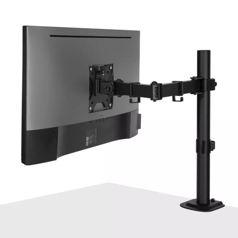 Suporte Lindy ajustável para monitor individual, 8 kg, 33 cm (13 polegadas), 81,3 cm (32 polegadas), 75 x 75 mm, 100 x 100 mm, preto