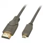 Cabo Lindy High Speed Micro HDMI para HDMI 0,5 m, 0,5 m, HDMI Type-A (Standard), HDMI Type-D (Micro), 3D, 10,2 Gbit/s, preto