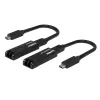 Extensor Lindy USB 3.2 Type-C em fibra ótica 100 m, transmissor e recetor de rede, 100 m, 10000 Mbit/s, fibra, USB 3.2 Gen 1 (3.1 Gen 1) Type-C, preto