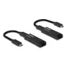 Extensor Lindy USB 3.2 Type-C em fibra ótica 100 m, transmissor e recetor de rede, 100 m, 10000 Mbit/s, fibra, USB 3.2 Gen 1 (3.1 Gen 1) Type-C, preto
