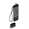 Leitor de cartões SD/MicroSD Lindy USB 3.2 Type-C e A, MiniSD, SD, preto, cinzento, 5000 Mbit/s, USB 3.2 Gen 1 (3.1 Gen 1) Type-A/Type-C, 78,5 mm, 22,5 mm