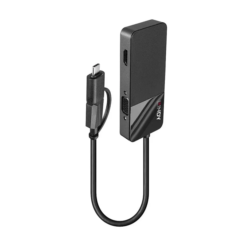 Docking station para portátil/replicador de portas USB Lindy 43354 USB 3.2 Gen 1 (3.1 Gen 1) Type-A + Type-C preto