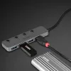 Hub Lindy 4 portas USB 3.2 Type-C com interruptores on/off