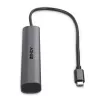 Hub de interfaces Lindy 43385 USB Type-C 10000 Mbit/s cinzento
