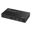 Extensor Lindy 100m Cat.6A 2 host USB 3.2 Gen 1 HDBaseT, transmissor e recetor de rede, 100 m, 480 Mbit/s, Cat6a, VS6320, bronze fosforoso