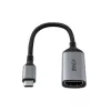 Adaptador de cabo de vídeo Lindy 43428 0,15 m USB Type-C HDMI cinzento