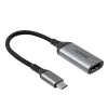 Adaptador de cabo de vídeo Lindy 43428 0,15 m USB Type-C HDMI cinzento