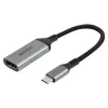 Adaptador de cabo de vídeo Lindy 43428 0,15 m USB Type-C HDMI cinzento