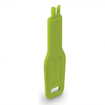 Chave bloqueadora de porta Lindy RJ45, verde, chave bloqueadora de porta, RJ-45, verde, acrilonitrilo-butadieno-estireno (ABS), saco de plástico, CE, RoHS, REACH, California Proposition 65