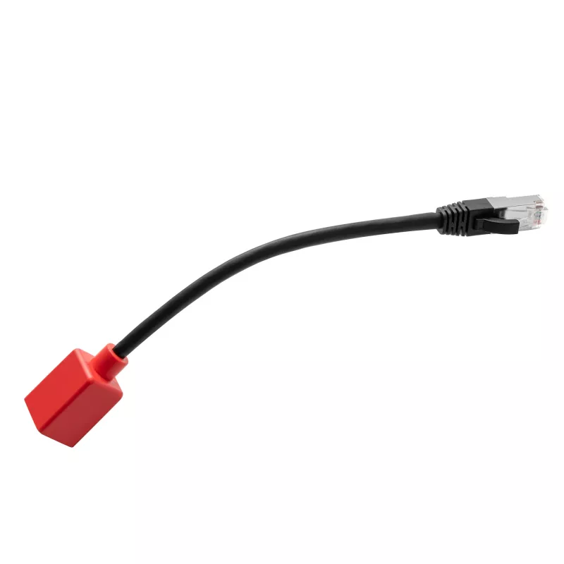 Lindy 0,2 m RJ-45 Cat.6A Break-Away Adapter, 0,2 m, Cat6a, RJ-45, RJ-45, preto, vermelho