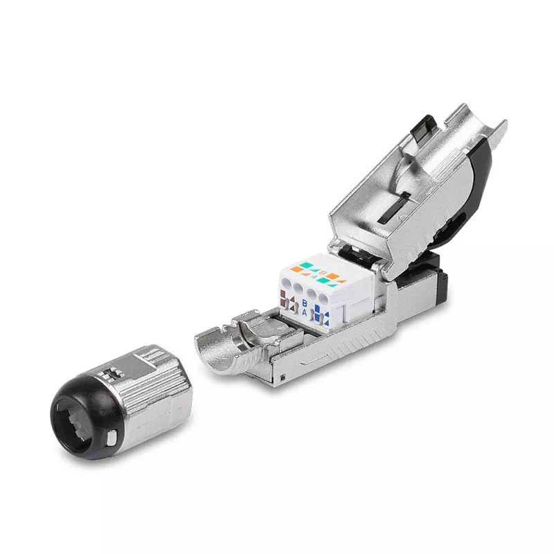 Lindy RJ-45 Cat.6/6A conector de campo sem ferramentas, RJ45, preto, prateado, metal, CE, REACH, RoHS, UKCA, 240 g, 133 mm