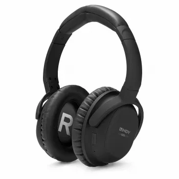 Lindy LH500XW Headset com fios e sem fios arco de cabeça Micro-USB Bluetooth preto
