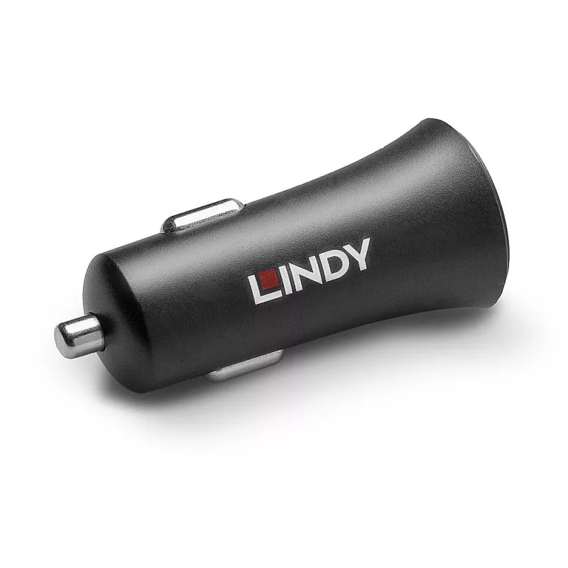 Lindy carregador de automóvel USB Type-C PD de porta única, 27 W, automóvel, isqueiro, 12 V, 3 A, preto