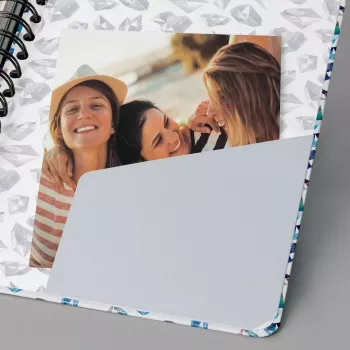 Caderno de notas Sigel Jolie JN616 A5 60 folhas azul rosa violeta branco