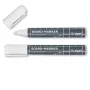 Marcador Sigel BA715 2 unidades ponta fina/redonda branco