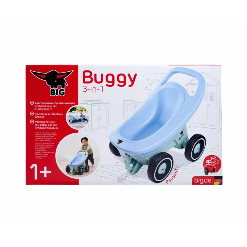 Andarilho para bebé Simba-Dickie BIG Buggy 3-em-1 – azul/turquesa, design convertível