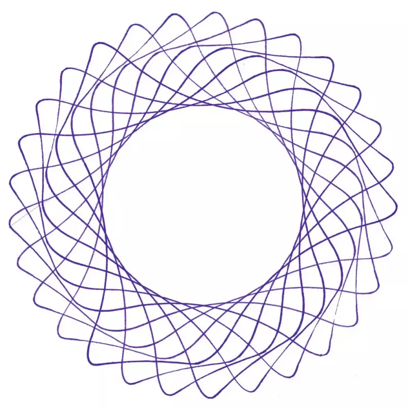 Spirograph Infantil Ravensburger 297740 com Estêncil e 2 Canetas, Multicolor, para Crianças a partir dos 6 Anos