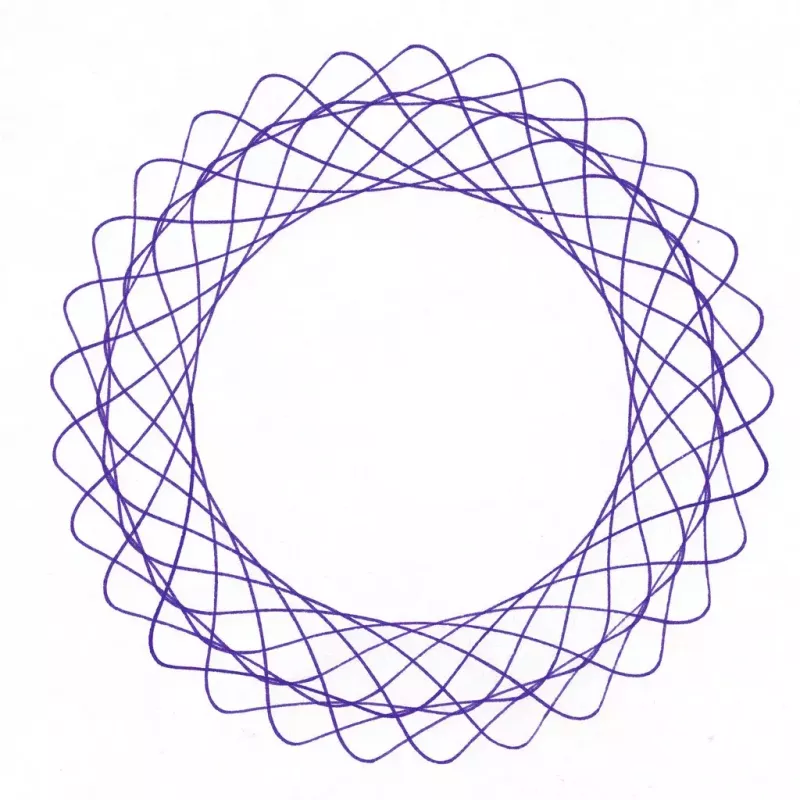 Spirograph Infantil Ravensburger 297740 com Estêncil e 2 Canetas, Multicolor, para Crianças a partir dos 6 Anos