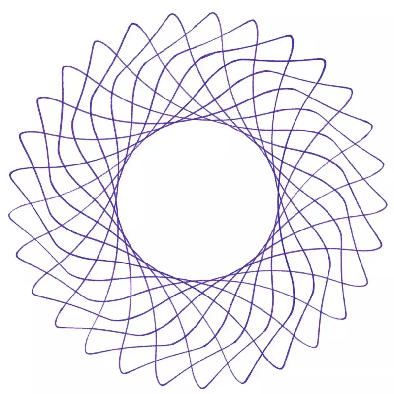 Spirograph Infantil Ravensburger 297740 com Estêncil e 2 Canetas, Multicolor, para Crianças a partir dos 6 Anos