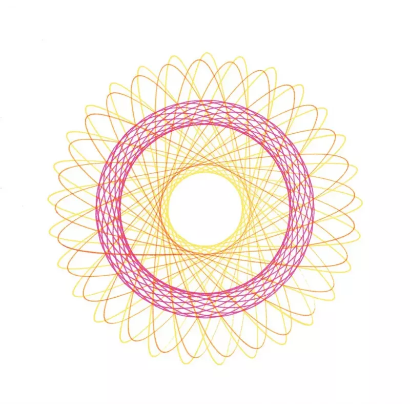 Spirograph Infantil Ravensburger 297740 com Estêncil e 2 Canetas, Multicolor, para Crianças a partir dos 6 Anos