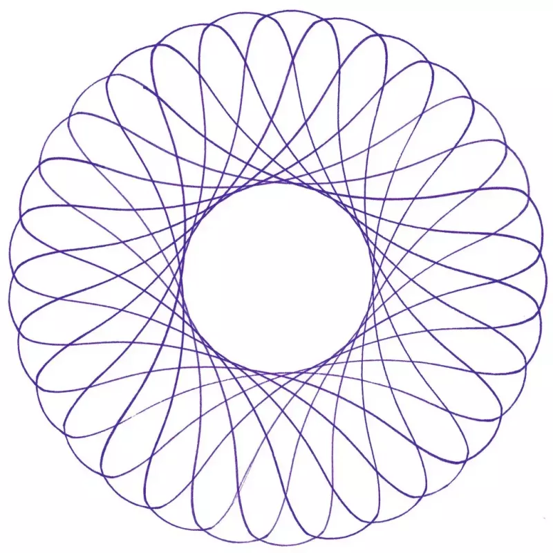 Spirograph Infantil Ravensburger 297740 com Estêncil e 2 Canetas, Multicolor, para Crianças a partir dos 6 Anos