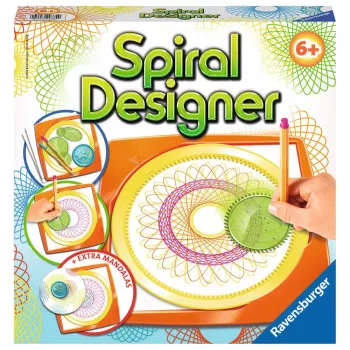 Spirograph Infantil Ravensburger 297740 com Estêncil e 2 Canetas, Multicolor, para Crianças a partir dos 6 Anos