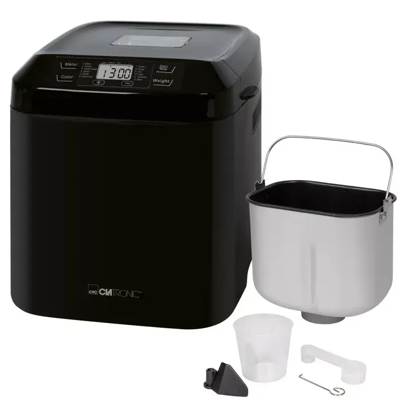Máquina de fazer pão CLATRONIC BBA 3774 550W – forma de 3 L, até 1,5 kg de pão, 12 programas, temporizador LCD