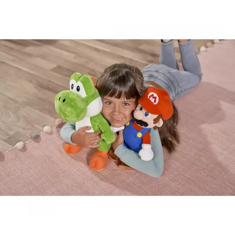 Peluche Figura Yoshi da Simba-Dickie, tema Super Mario, modelo 109231012, aprox. 30 cm