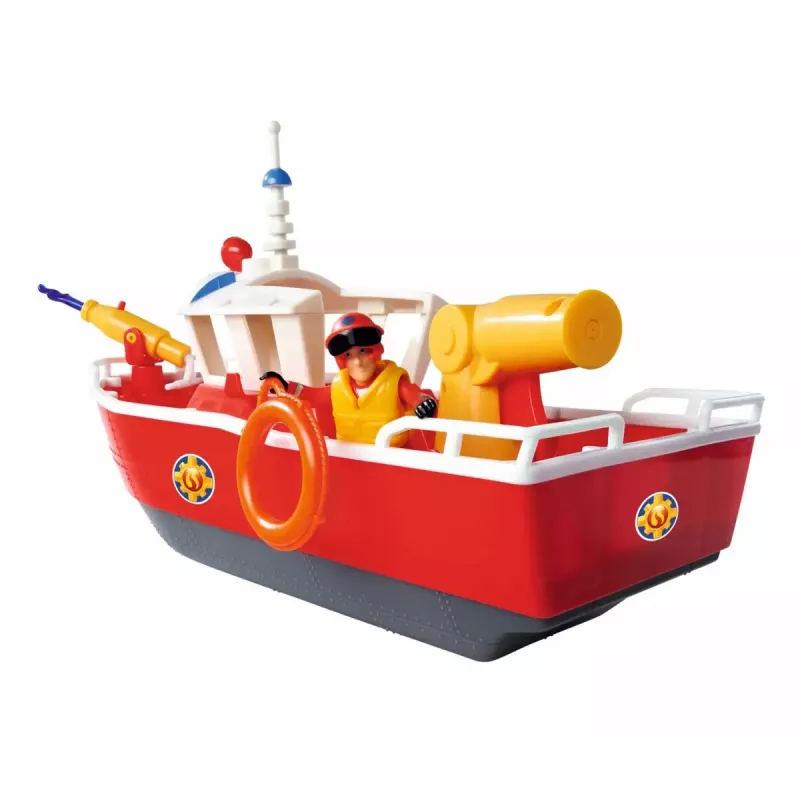 Barco de bombeiros de brinquedo Simba-Dickie Fireman Sam Titan Fireboat, conjunto de veículo de brincar