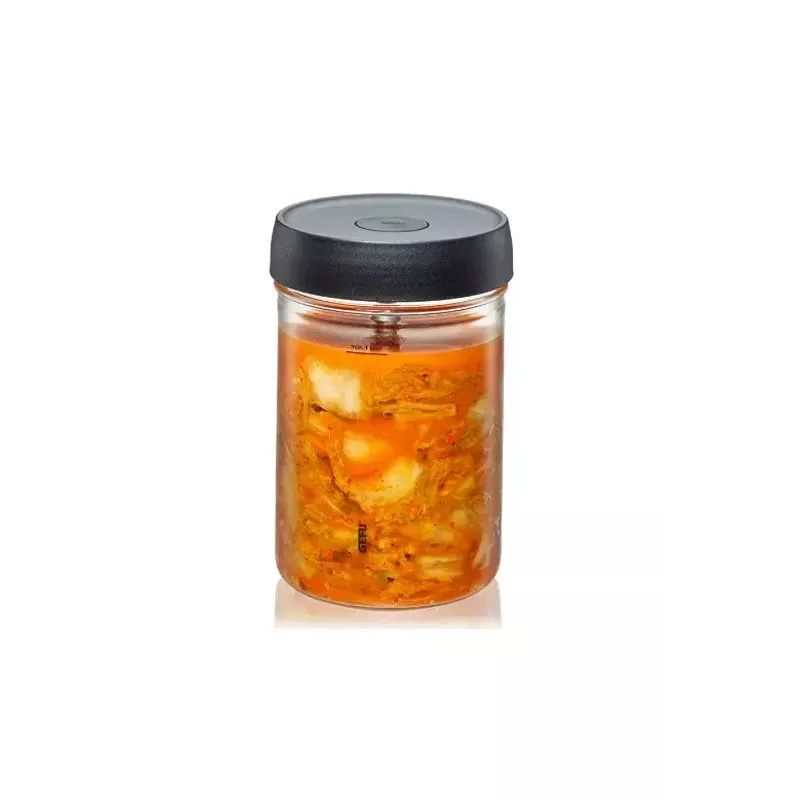 Recipiente de fermentação 1 L GEFU NATIVO G-15810, recipiente de vidro com tampa de fermentação para conservar e para fermentação láctica