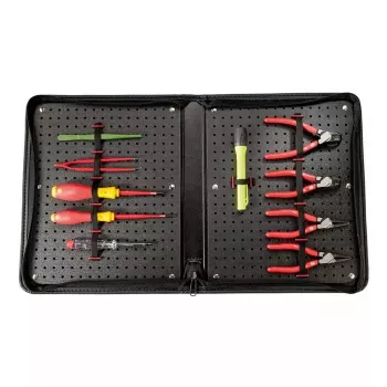 Estojo de conjunto de ferramentas Parat 5650020061 preto couro sintético