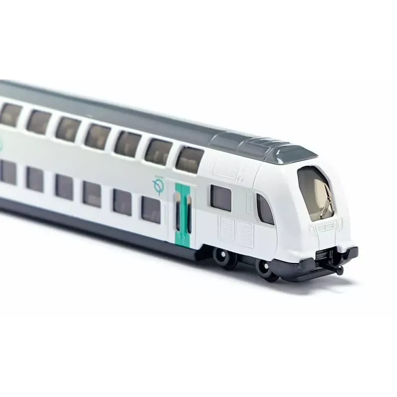 Comboio Siku RATP comboio de dois pisos metal plástico preto azul cinzento
