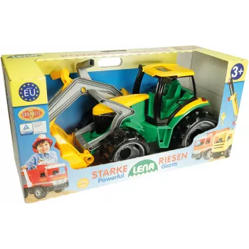 Trator Lena GIGA TRUCKS ZL-02080 com carregador frontal e escavadora