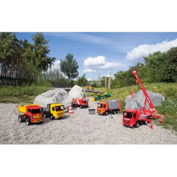 Trator Lena GIGA TRUCKS ZL-02080 com carregador frontal e escavadora