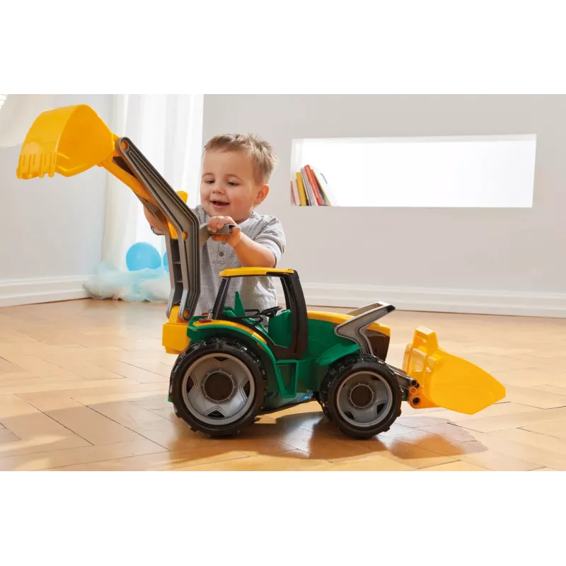 Trator Lena GIGA TRUCKS ZL-02080 com carregador frontal e escavadora