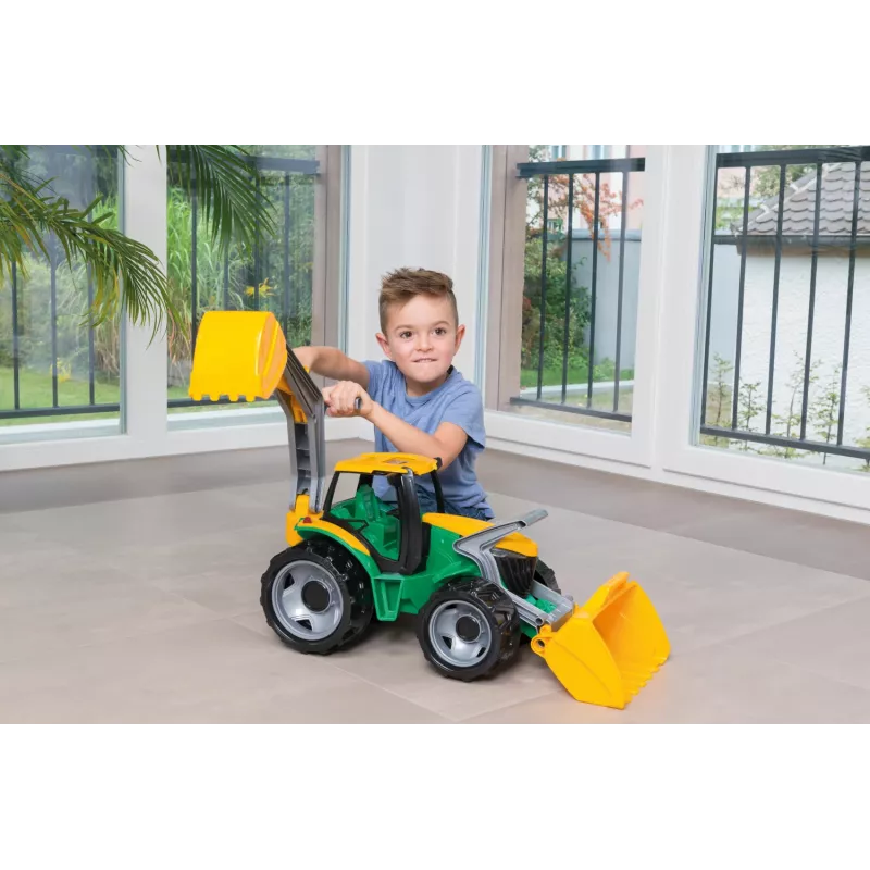 Trator Lena GIGA TRUCKS ZL-02080 com carregador frontal e escavadora