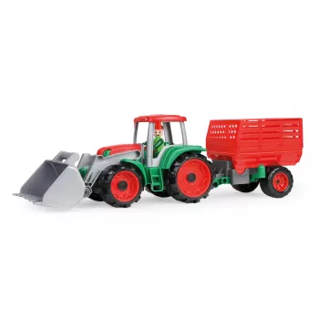Trator de brincar com atrelado de feno Lena Truxx 04428 embalagem aberta – conjunto de brincar em plástico