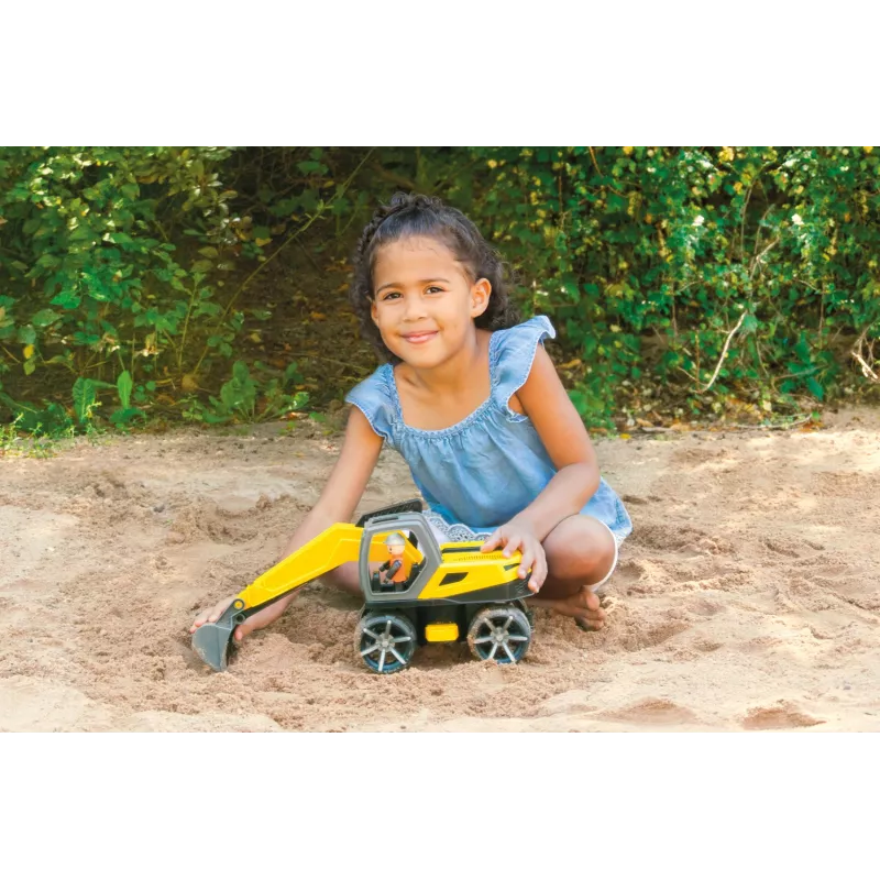 Escavadora de brincar Lena TRUXX SM04531, idade recomendada 2+, cinzento e amarelo