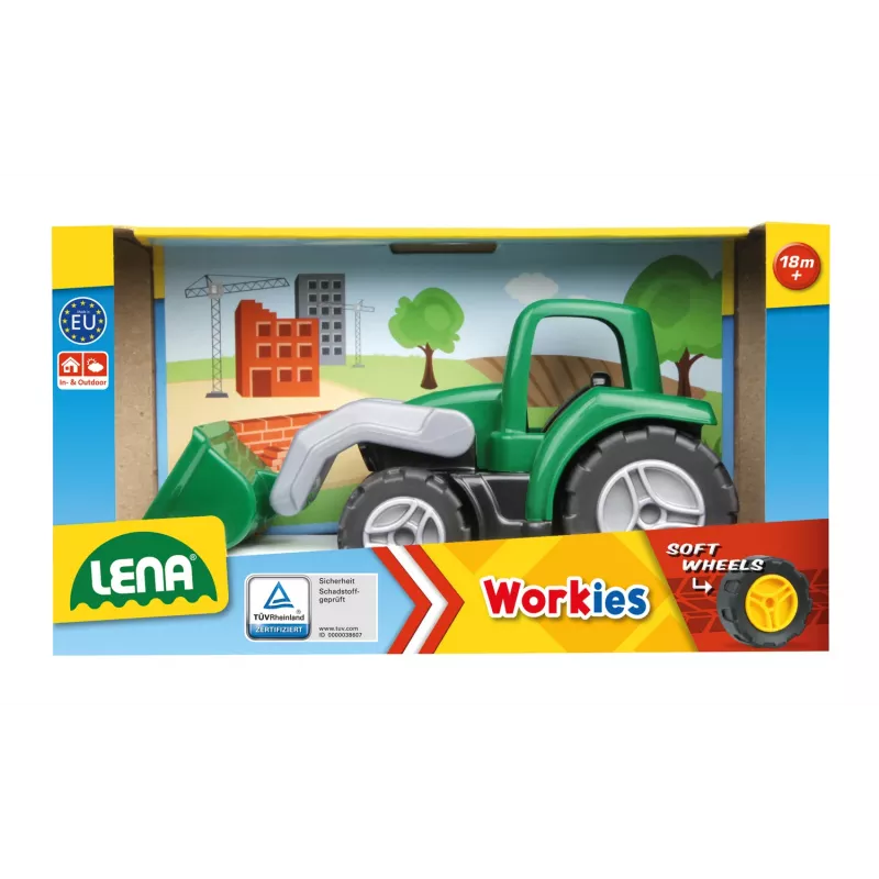 LENA Workies 01263 trator de brincar com pá