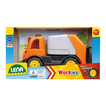 Veículo de brincar camião do lixo Lena 01264 — brinquedo infantil em metal e plástico, multicolorido, a partir dos 1,5 anos