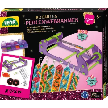 Bastidor de tear de contas Lena 42722 Rocailles – bastidor de tear leve e de altura ajustável