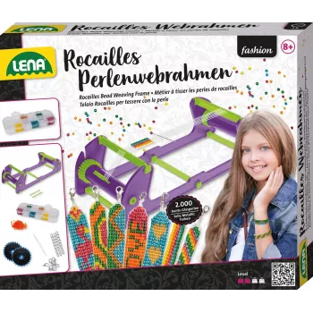 Bastidor de tear de contas Lena 42722 Rocailles – bastidor de tear leve e de altura ajustável
