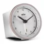 Despertador de quartzo Braun BC07 rosa, branco