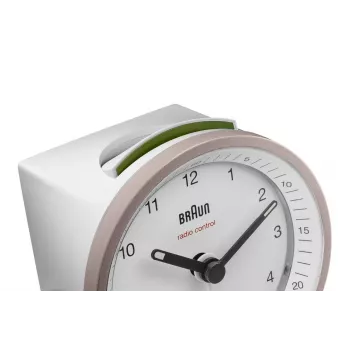 Despertador de quartzo Braun BC07 rosa, branco