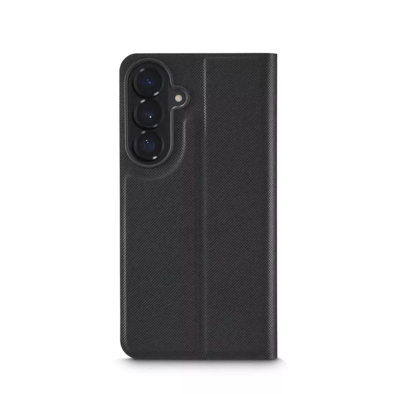 Capa tipo carteira HAMA para telemóvel para ecrãs de 17 cm (6,7 polegadas) — compatível com Samsung Galaxy S26+, preto, 2 compartimentos para cartões, suporte de mesa
