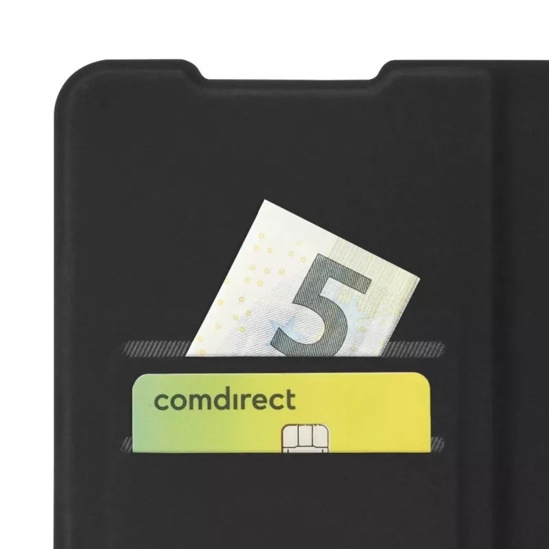Capa tipo carteira HAMA para telemóvel para ecrãs de 17 cm (6,7 polegadas) — compatível com Samsung Galaxy S26+, preto, 2 compartimentos para cartões, suporte de mesa