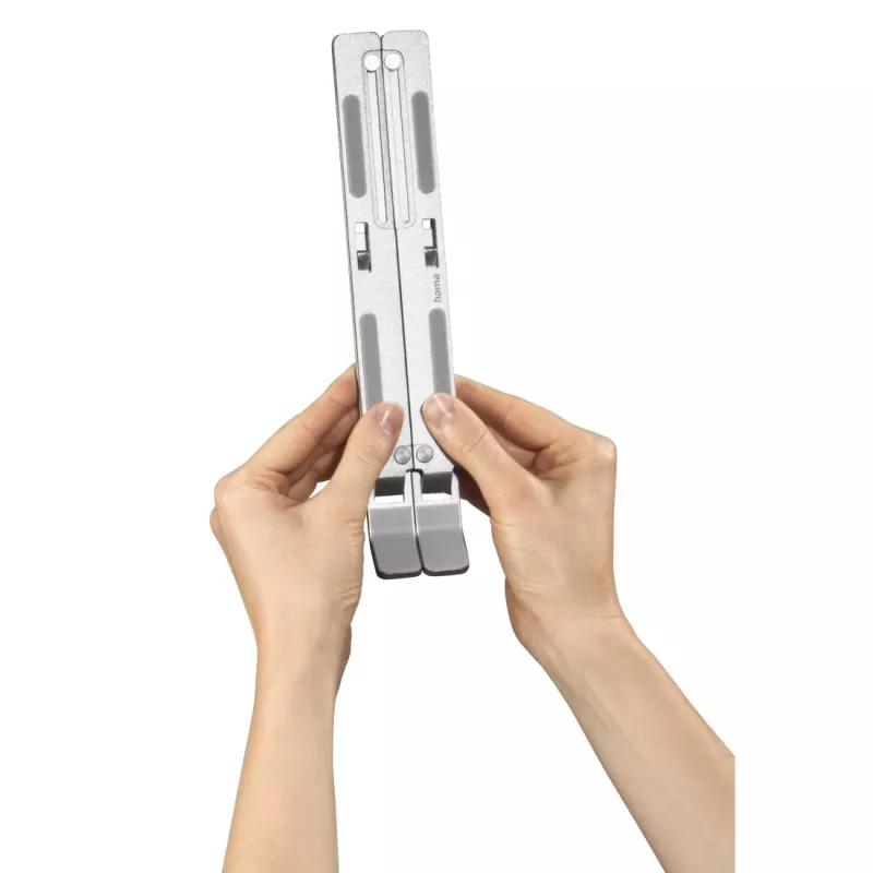 Suporte para portátil Hama em alumínio prateado 39,1 cm (15,4 polegadas)